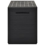 vidaXL Boîte de rangement de jardin Anthracite 116x44x55 cm