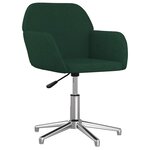 vidaXL Chaises pivotantes à manger lot de 2 vert foncé tissu