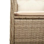 vidaXL Ensemble de bistro de jardin 9 Pièces coussins beige poly rotin