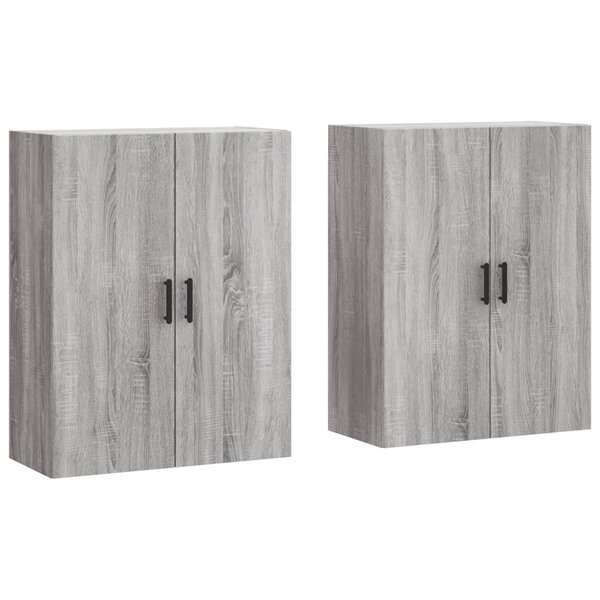 vidaXL Armoires murales 2 Pièces sonoma gris 69 5x34x90 cm