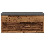 vidaXL Banc de rangement vieux bois 102x42x45 cm bois d'ingénierie