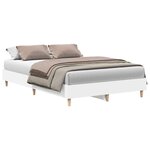 vidaXL Cadre de lit sans matelas blanc 140x190 cm bois d'ingénierie