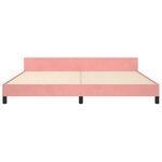 vidaXL Cadre de lit sans matelas rose 200x200 cm velours