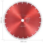 vidaXL Disque de coupe diamanté Acier 300 mm