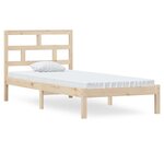 vidaXL Cadre de lit Bois de pin massif 90x200 cm
