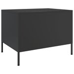 vidaXL Table basse noir 68x50x50 5 cm acier laminé à froid