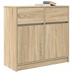 vidaXL Buffet avec tiroir chêne sonoma 80x34x76 cm bois d'ingénierie