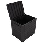 vidaXL Boîte de stockage de jardin Marron 58 5x46x55 cm Polypropylène