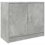 vidaXL Armoire d'évier gris béton 63x29x55 cm bois d'ingénierie