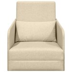 vidaXL Canapé Lit au Sol 2-en-1 Crème 65x80x83 cm Tissu