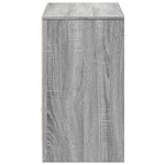 vidaXL Meuble TV avec LED sonoma gris 91x34x61 cm bois d'ingénierie