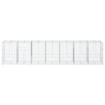 vidaXL Panier gabion avec couvercle 700x100x150 cm fer galvanisé