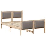 vidaXL Cadre de lit avec tête de lit Taupe 120 x 190 cm tissu