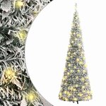 vidaXL Sapin de Noël artificiel escamotable neige floquée 50 LED 120cm