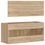 vidaXL Armoire de bain avec miroir chêne sonoma bois d'ingénierie