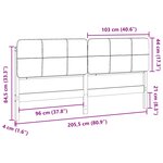 vidaXL Tête de lit capitonnée Brun et gris foncé 200 cm Pin massif