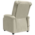 vidaXL Fauteuil inclinable électrique Crème Velours