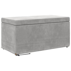 vidaXL Tabouret Gris clair 81 x 41 x 40 cm Velours et Bois Composite