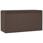vidaXL Boîte de rangement de jardin Marron 114x47x60 cm