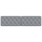 vidaXL Coussin de tête de lit gris clair 200 cm tissu