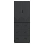 vidaXL Ensemble de Meubles 2 Pièces Noir 66 x 34 5 x 87 cm