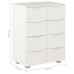 vidaXL Buffet Blanc brillant 60x35x80 cm Bois d'ingénierie