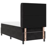 Lit avec sommier et matelas vidaXL Noir 100x200 cm Velours