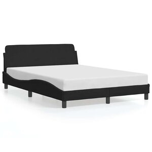 vidaXL Cadre de lit Dover noir 140x190 cm velours
