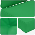 vidaXL Coussin de canapé d'extérieur 3 Pièces Vert Polyester