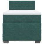 vidaXL Sommier à lattes de lit avec matelas Vert foncé 90x200 cm