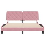 vidaXL Cadre de lit sans matelas rose 160x200 cm velours