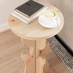 vidaXL Table basse Naturel 39 5 x 39 5 x 53 5 cm Bois massif en pin