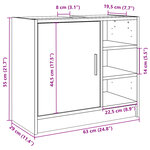 vidaXL Armoire d'évier gris béton 63x29x55 cm bois d'ingénierie