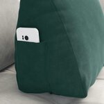 vidaXL Coussin de Dos Vert foncé 45 x 20 x 35 cm