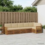 vidaXL Ensemble de canapés d'extérieur 5 pc Naturel