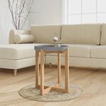 vidaXL Table basse Gris 41x41x48 5 cm Bois d'ingénierie et pin massif