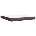 vidaXL Sommier à lattes de lit avec matelas Marron foncé 180x200 cm