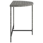 vidaXL Table de jardin Gris 100x50x75 cm Résine tressée
