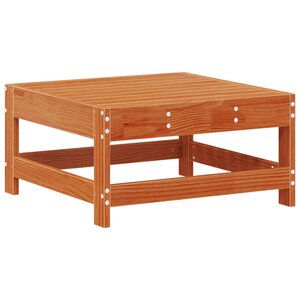 vidaXL Repose-pieds de jardin Pin massif Brun Ciré 62 x 62 x 32 cm