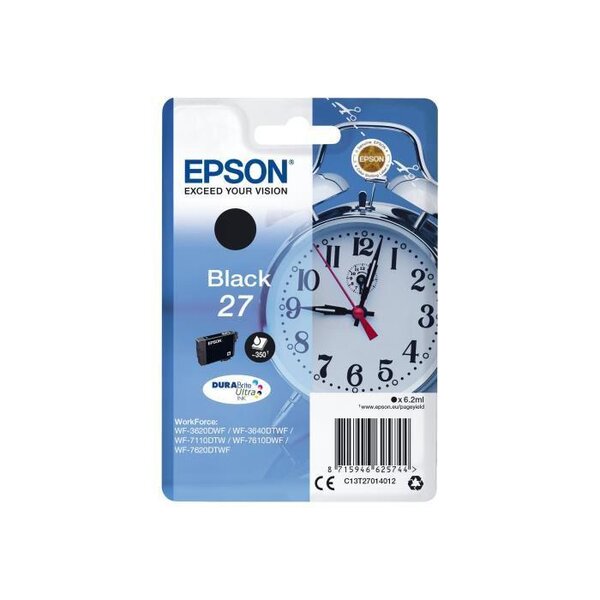 Cartouche jet d'encre originale blist n° 27 t0270140 6.2ml 350 pages noir epson
