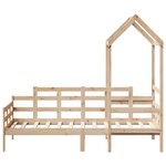 vidaXL Lit de jour avec toit sans matelas 90x190 cm bois massif