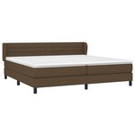 vidaXL Sommier à lattes de lit avec matelas Marron foncé 200x200 cm