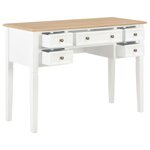 vidaXL Bureau Blanc 109 5 x 45 x 77 5 cm Bois
