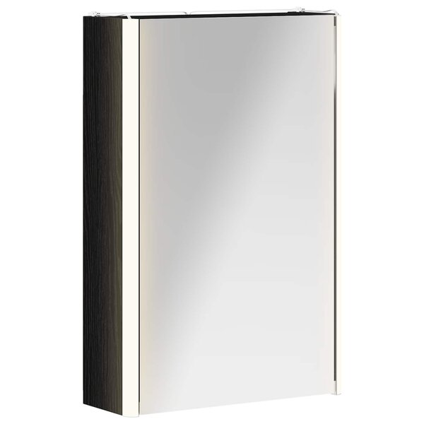 vidaXL Armoire Miroir de Salle de Bain Chêne noir 33 x 11 5 x 50 cm