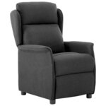 vidaXL Fauteuil inclinable Gris foncé 67.5 x 93.5 x 101.5 cm tissu