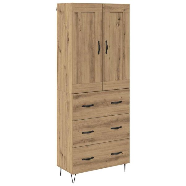 vidaXL Haut Armoire avec tiroir Chêne artisanal 69 5 x 34 x 180 cm