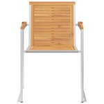 vidaXL Chaises de jardin lot de 4 avec coussins Bois de teck massif