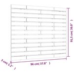 vidaXL Tête de lit murale Marron miel 96x3x91 5 cm Bois massif de pin