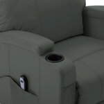 vidaXL Fauteuil Gris Similicuir