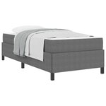 vidaXL Cadre de lit avec matelas Gris clair 90 x 200 cm tissu